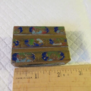 #1F VINTAGE ANTIQUE BRASS MATCHBOX COVER HOLDER CIRCA 1920'S ? - Picture 1 of 6