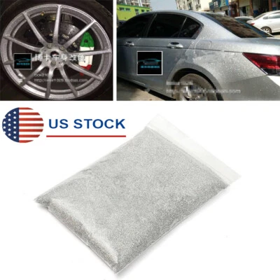 170g Gloss Silver Glittering Car Paint Metal Flake Paint Additive Decorations - Imagem 1 de 4