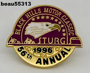 ⭐"VERY RARE" STURGIS CHAMBER SOUTH DAKOTA 56th ANNUAL 1996 HARLEY RALLY VEST PIN - Picture 1 of 1