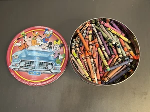 Pastelli Crayola Birney & Smith vintage in latta Topolino usati - Foto 1 di 4