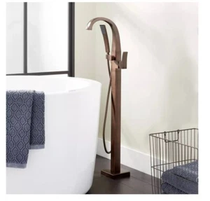 Signature Hardware Vilamonte Floor Mounted Tub Filler Faucet Oil Rubbed Bronze - Picture 1 of 2