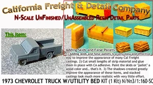 California Freight & Details 1973 Chevy Pickup W/UTILITY Bed Kit N/1:160 - Picture 1 of 12