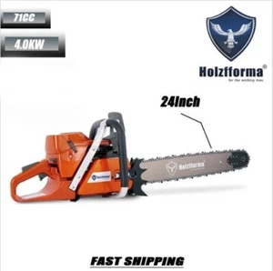 Motosierra de gas Holzfforma G372 71cc diámetro de 50 mm con cadena de sierra de barra 84DL de 24 pulgadas - Imagen 1 de 3