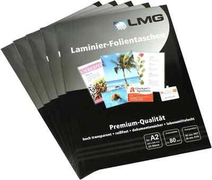 25 LMG Premium Laminierfolien 2x80 Mic A2 430 x 604mm glänzend Laminiertasche - Bild 1 von 4