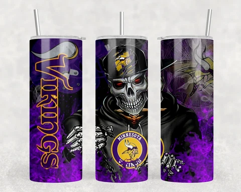 Vikings Skull 20 oz Tumbler Cover