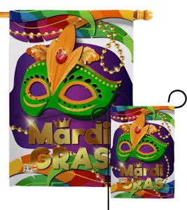 Maschera Martedì Grasso Carnevale Piuma Brasile Maschera Circo Giardino Casa Cortile Bandiera - Foto 1 di 13