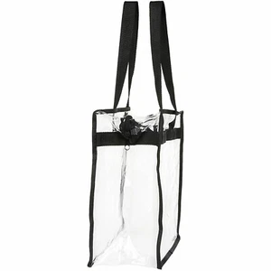 Clear Stadium Tote Bag with Zipper 12x12x6 NFL Stadium Approved  - Picture 1 of 4