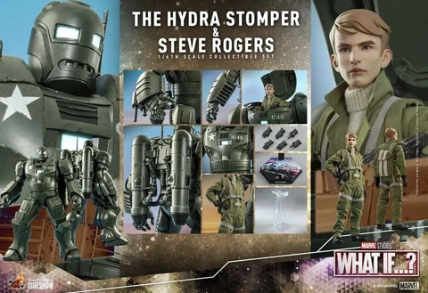 Hot Toys Steve Rogers and The Hydra Stomper 1/6 Scale Figure Set New Cover