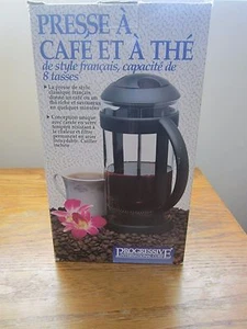 Progressive International 8 Cup French Style Coffee & Tea Press Black NIB - Picture 1 of 5