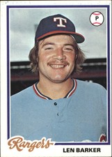 1978 Topps Texas Rangers Baseball Card #634 Len Barker - VG-EX