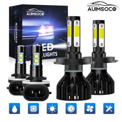 Combo LED Lights High Low Beam + Fog Light 4X For Hyundai Accent 2000-2017 - Image 1 of 4