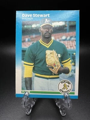 1987 Fleer - Dave Stewart #406 Athletics - Image 1 of 2