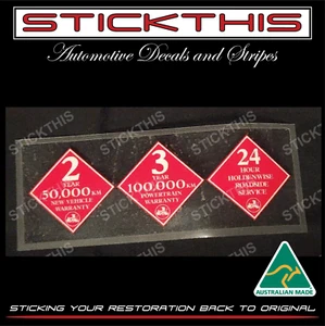 1/4 Window Warranty Holden Dealer Service Window Decal VQ VP VR Sticker Holden - Picture 1 of 2