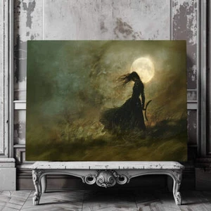 Hekate on Samhain Canvas Print - Witchcore Wall Art, Occult Greek Goddess - Picture 1 of 18