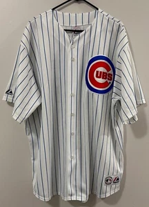 Chicago Cubs MLB Jersey XXL  Majestic Derrick Lee #25 MLB Baseball Pinstripes - Picture 1 of 10