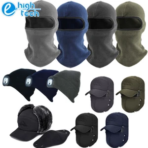 Sombrero de pasamontañas tejido trampero gorro gorra invierno polar térmico máscara de esquí unisex - Imagen 1 de 24