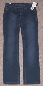 DAISY FUENTES Blue Denim New Spin Low-Rise Straight Leg Jeans Size 2 NWT - Picture 1 of 4
