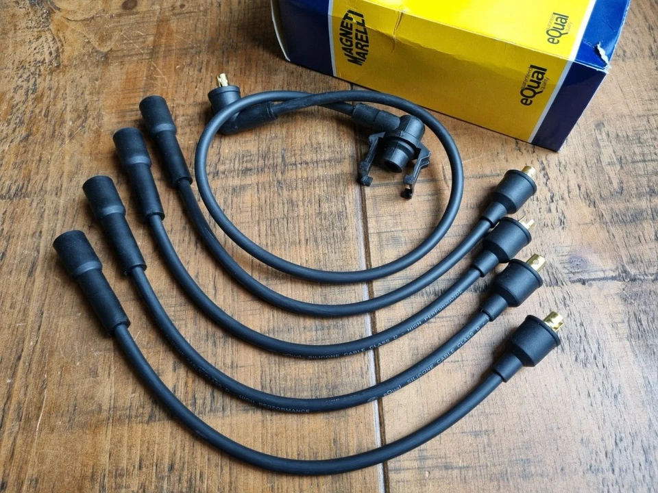 RENAULT 5 GT TURBO MAGNETI MARELLI 7MM SPARK PLUG IGNITION LEADS BLACK 57cm AEI - Image 1 of 1