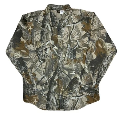 Camisa Ranger De Colección Hombres XL Camuflada Realtree Maderas Duras Denim Abotonada Manga Larga Foto 1 de 4
