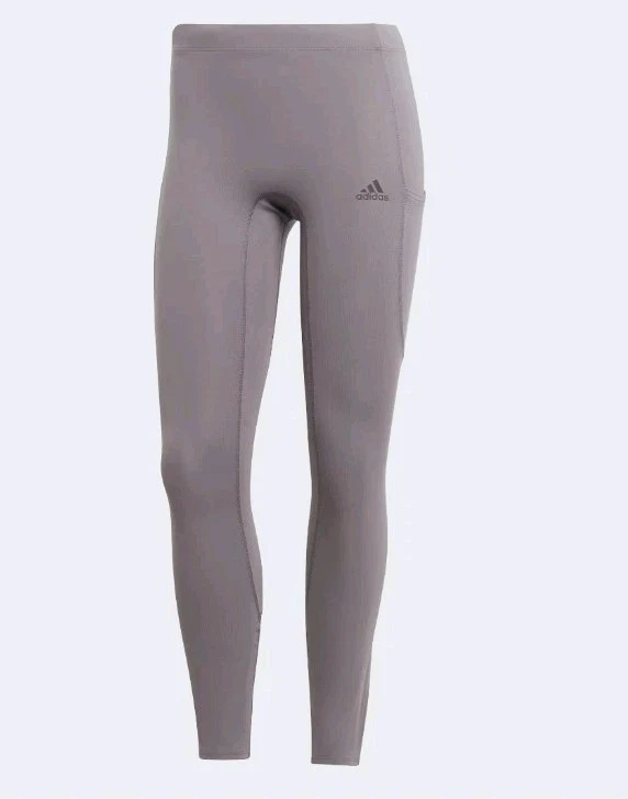 Adidas Aeroready Fast Impact Running Tights 7/8 Leggings Womens L Grey Pockets - Image 1 of 1