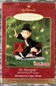 2000 Hallmark Keepsake Ornament - Mr Monopoly 65th Anniversary Edition (NEW) - Picture 1 of 2