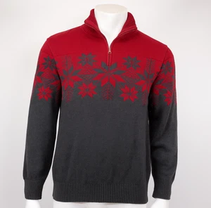 Weatherproof Vintage  1/4 Zip Holiday Sweater, Heavyweight Size LARGE - Picture 1 of 8