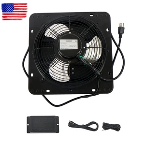 10'' Shutter Exhaust Fan Speed Control Wall-Mount Attic 5.6FT/1.7m Power Cord - Picture 1 of 12