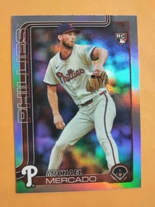 2025 Topps Series 2 Silver Michael Mercado 582 Rookie Card Philadelphia Phillies - Bild 1 von 2