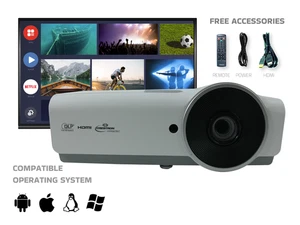 3600 Lumens DLP Projector Classrooms & Presentations Full HD 3D 10W Speaker HDMI - Picture 1 of 9