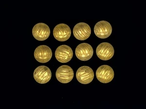 Vintage 26 mm Messing Krallen Kreise Stanzteile - 12er Set - Bild 1 von 5