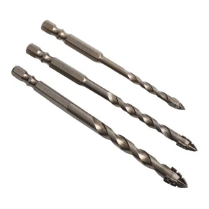 Set of 3 Eccentric Drill Bits for Glass Tiles Triangular and Spiral Design - Picture 1 of 12