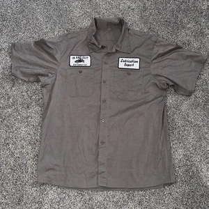 Camicia uomo grande dentro e fuori auto lubrificazione esperto bottoni toppa e logo - Foto 1 di 10