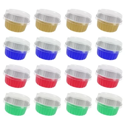  40pcs Misurabile in alluminio fenditura in alluminio fodera da dessert tazze da - Immagine 1 di 4