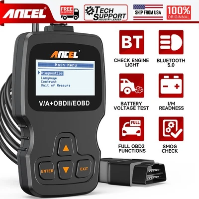 ANCEL AD310 OBD2 Scanner Bluetooth for iOS Android Check Engine Diagnostic Tool - Image 1 of 4