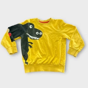 Toddler Boys Dinosaur Sweatshirt – T-Rex Pullover Crewneck Sz 5 - Cozy & Fun - Picture 1 of 7