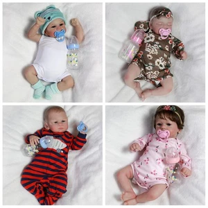 Handmade Realistic Reborn Baby Dolls Girl/Boy Doll Vinyl Silicone Newborn Gift - Picture 1 of 14