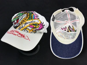 Unisex Ed Hardy Christian Audigier Cap White Trucker Baseball Hat Cap - Picture 1 of 9