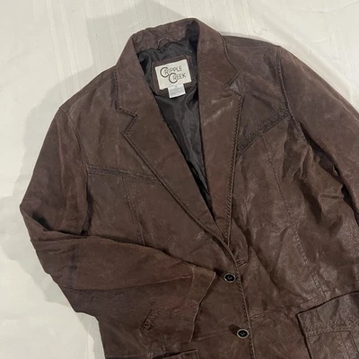 NWT Chocolate Brown Western Genuine Leather Western Rodeo Jacket Men’s Medium - Image 1 of 4