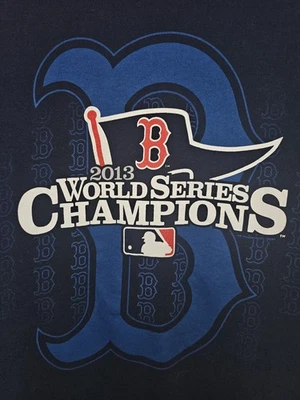 Boston Red Sox 2013 WS Champs 2xl Xxl Mens Blue Graphic Logo Tshirt MLB - Image 1 of 4