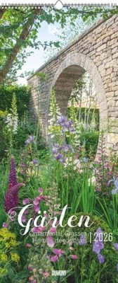DUMONT / DUMONT KALENDERVERLAG Gärten 2026 - DUMONT Wandkalender - Garten-Kalender - Hochformat 30 x 70 cm