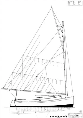 CAT BOAT. Ausflugsboot. Modellbauplan - Bild 1 von 4