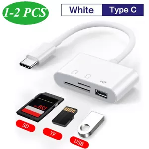 USB C to SD Card Reader Type C Hub Adapter 2TB for MacBook Camera Android Linux - Picture 1 of 11