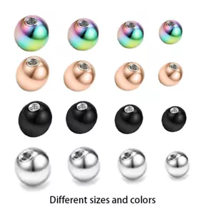 20PCS Stainless Steel Replacement Balls 16G 14G Lip Nose Barbell Piercing Parts - Picture 1 of 14