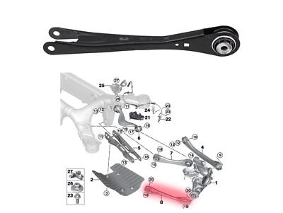 PARA BMW X5 X6 X7 G05 G06 G07 2018- BRAZO MANDO EJE TRASERO IZQUIERDO DERECHO 33306878037 Foto 1 de 4