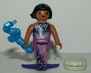 Playmobil Girl Mermaid purple tail w/ scepter & clam - C9 - Picture 1 of 4