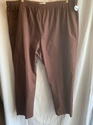 Drapers and Damons Talla Grande 26W Marrón Cintura Elástica Tirar En Frente Plano NUEVO/ETIQUETAS Foto 1 de 4