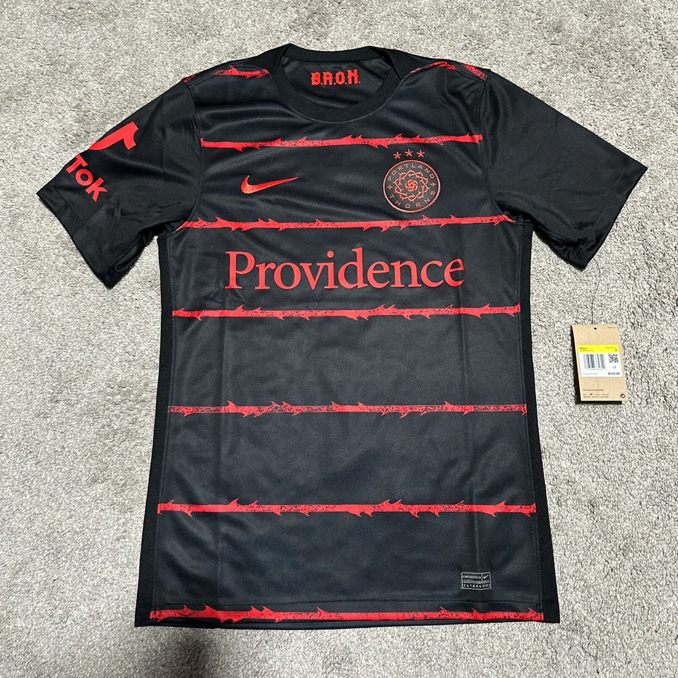 Nike Portland Thorns FC Black/Red Jersey Men’s Size Small Dri-Fit