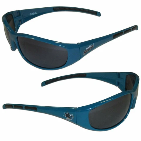 San Jose Sharks Officially Licensed 3 Dot Wrap Sunglasses NWT NHL Unisex Cover