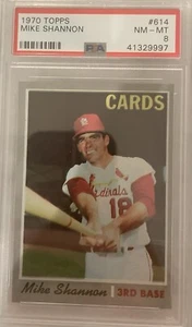 1970 TOPPS #614 MIKE SHANNON CARDINALS PSA 8 - Picture 1 of 2