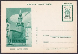 POLAND 1961 Cp#205d.10 mint p.card, Millennium of Poland - Opole, ill. X. - Bild 1 von 2